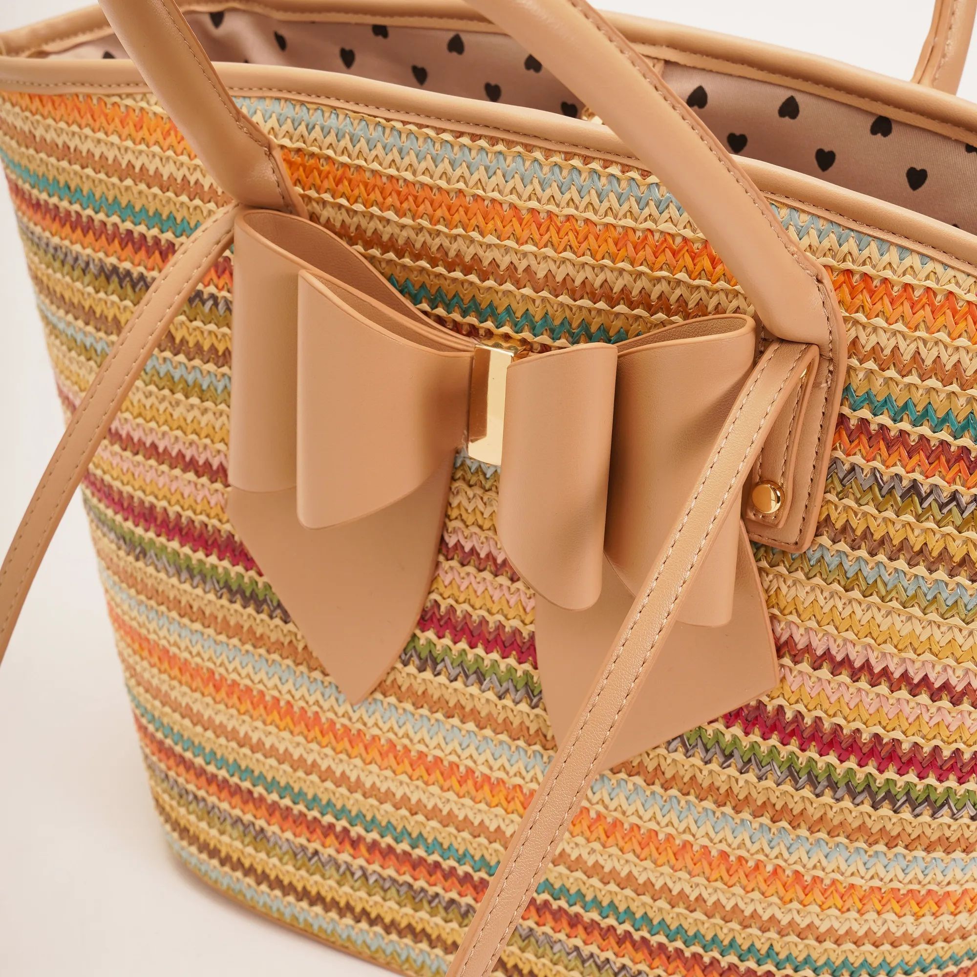 Instant Shipping! Sola Striped Straw Tote Handbag