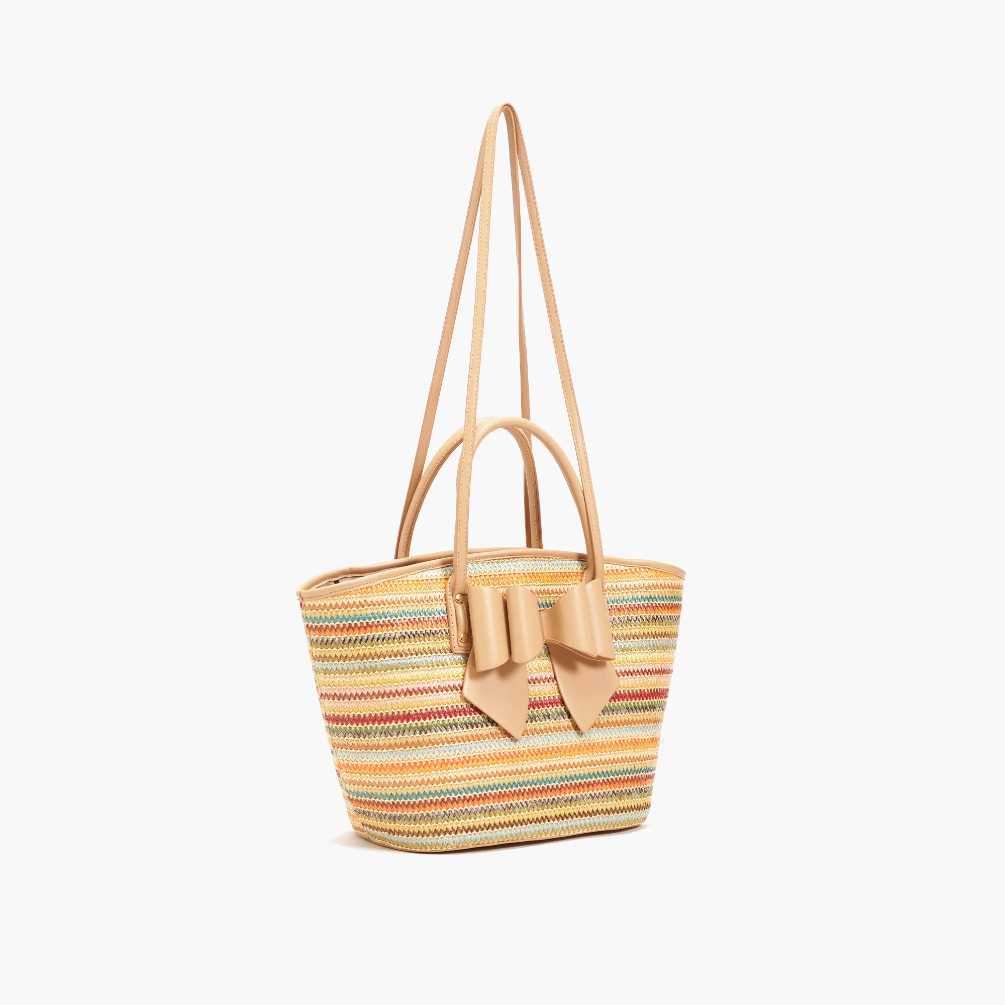 Instant Shipping! Sola Striped Straw Tote Handbag