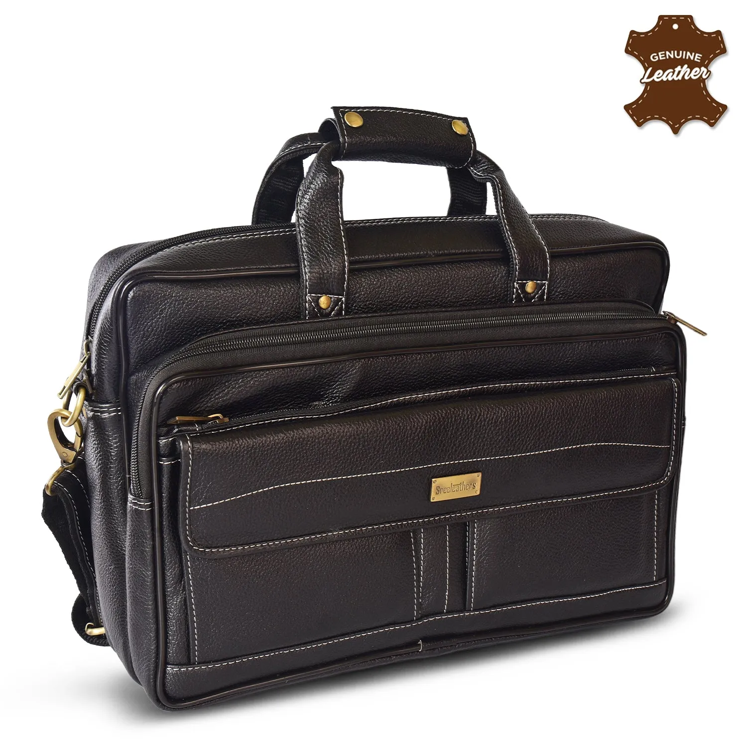 Leather Laptop Bag  998903 (Black)