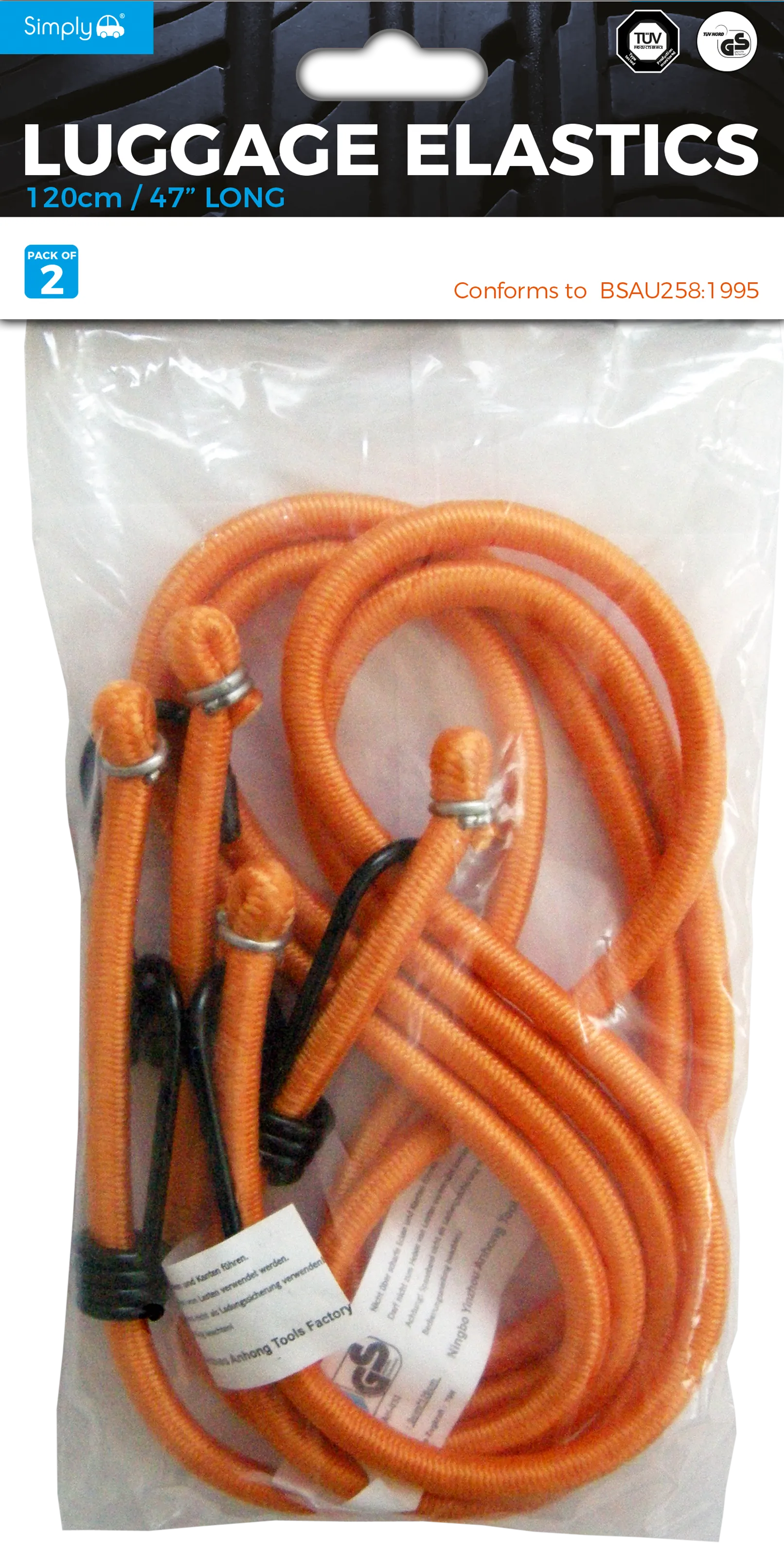 Luggage Elastic 120cm/47in 2 Pack (LE005)
