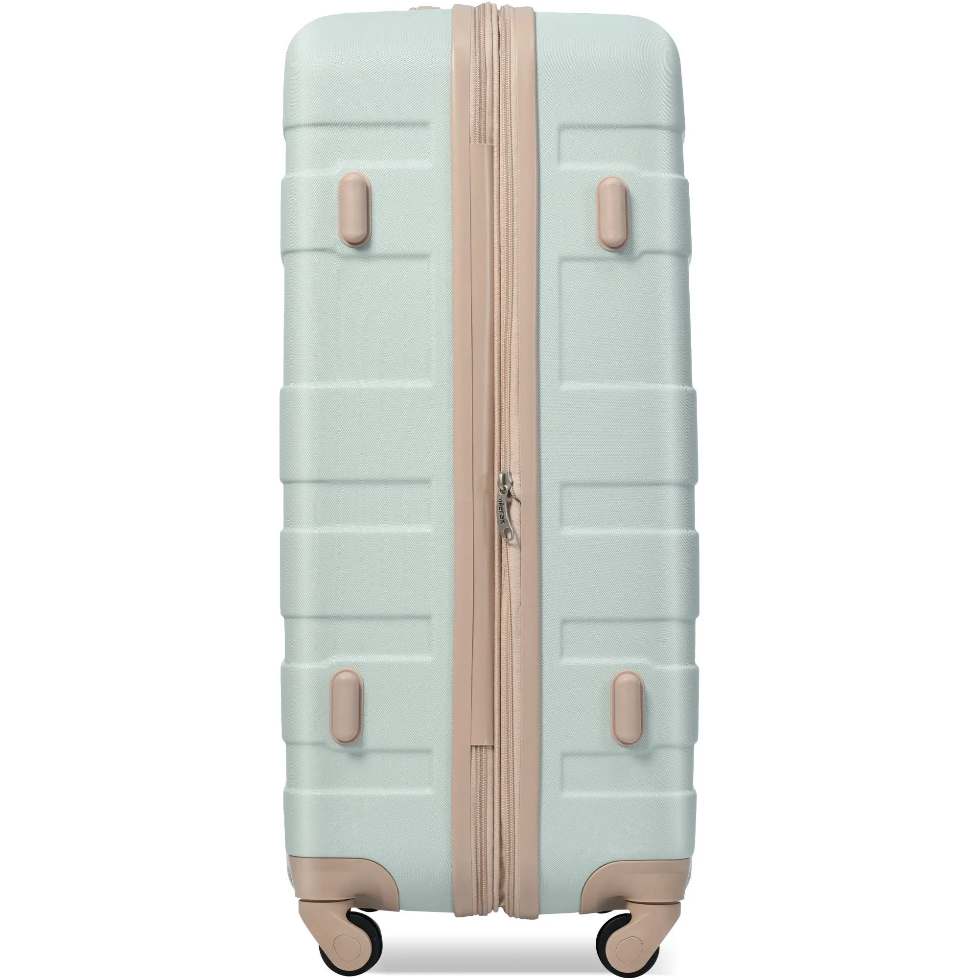 Luggage Sets 3 Piece, Expandable Abs Durable Suitcase With Travel Bag, Carry On Luggage Suitcase Set With 360° Spinner Wheels, Gray Green