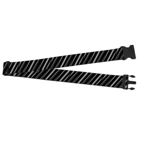 Luggage Strap - 2.0" - Diagonal Stripes Scribble Gray/Black