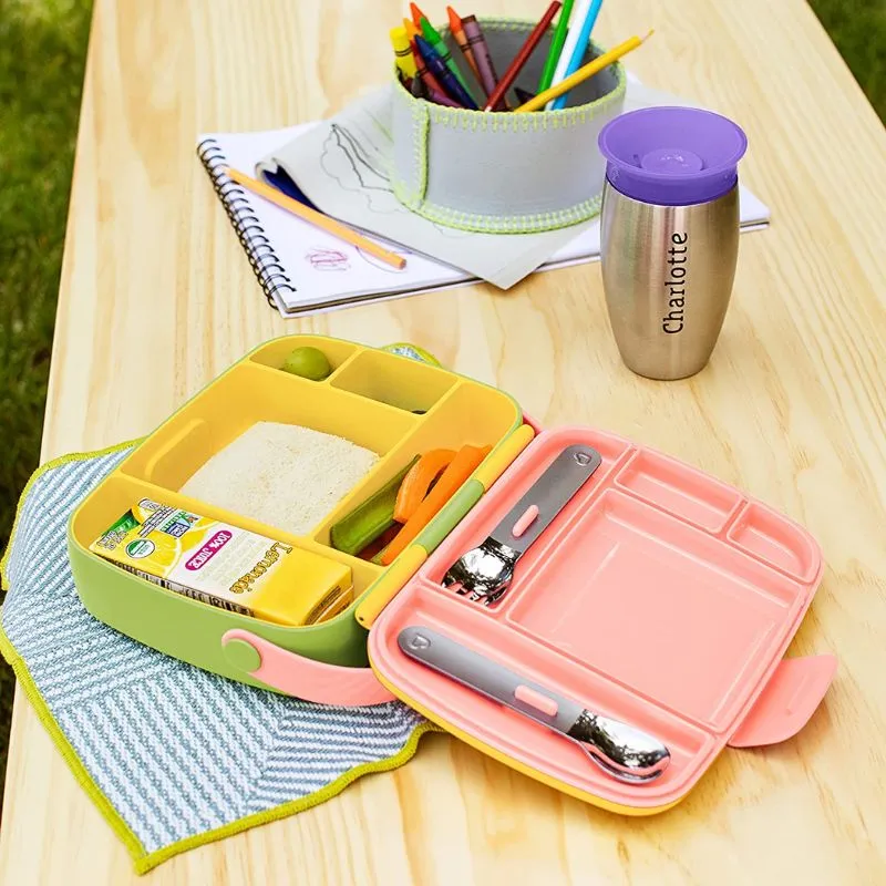 Lunch Bento Box with Stainless Steel Utensils