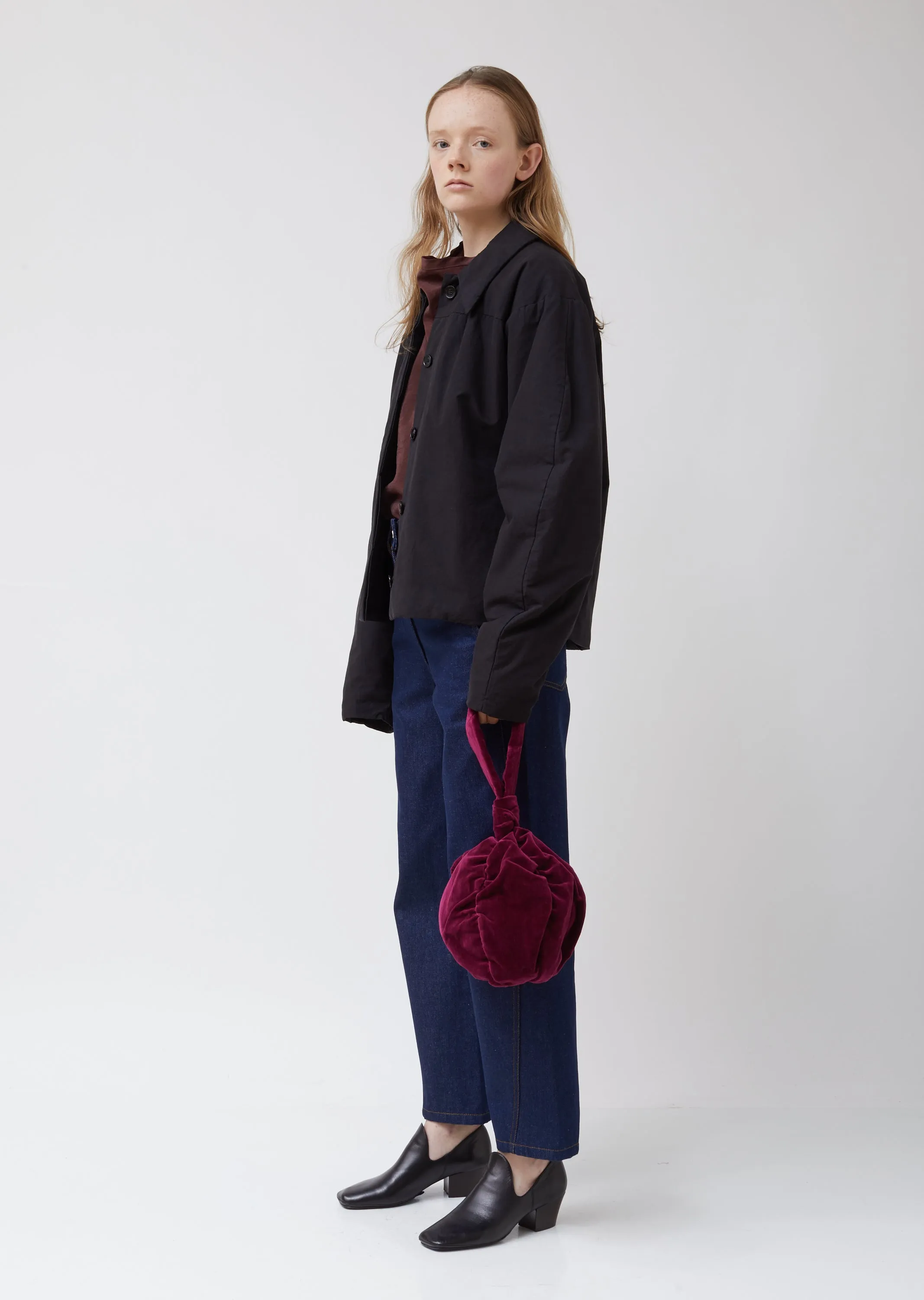 Magenta Velvet Purse Bag