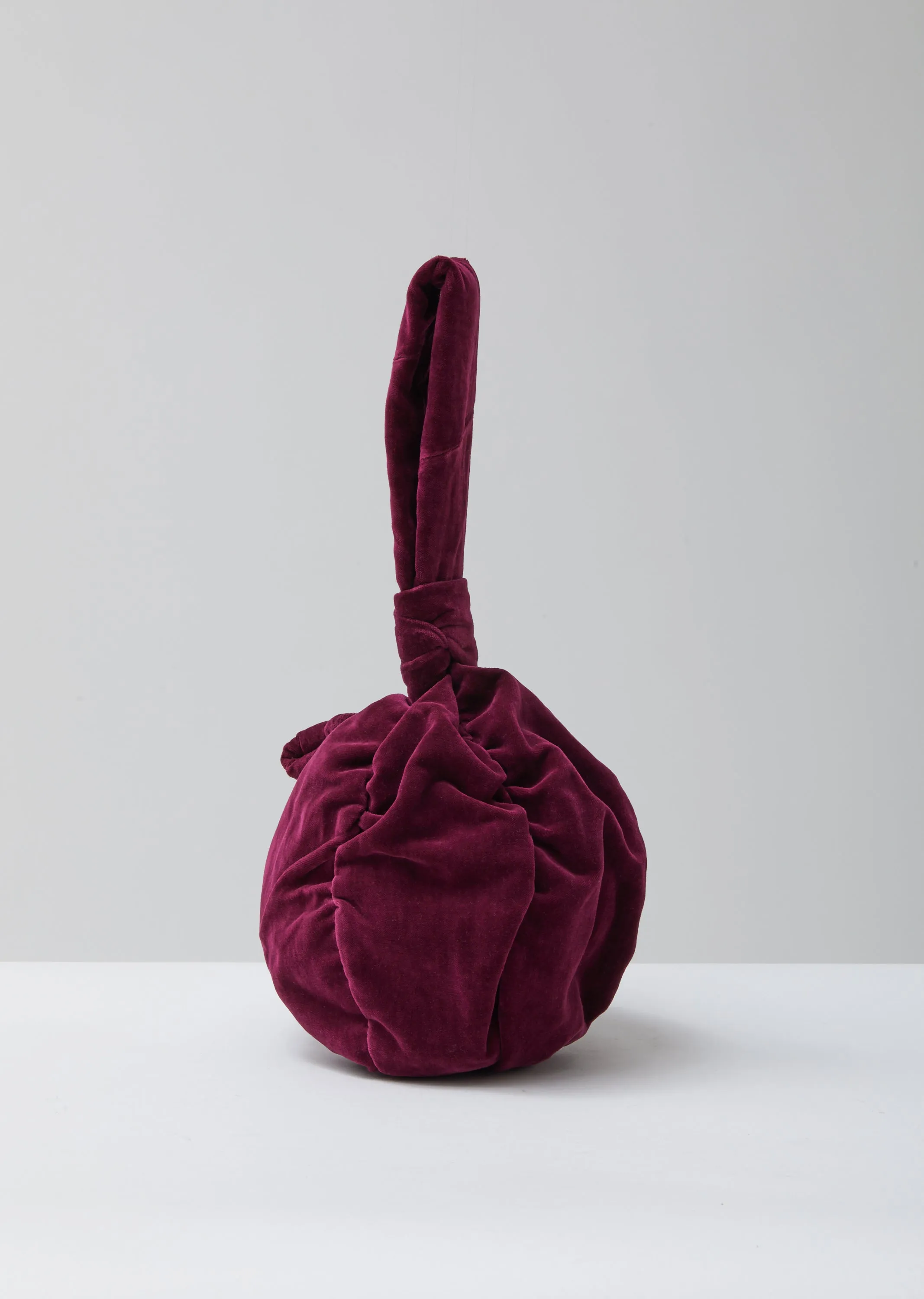 Magenta Velvet Purse Bag