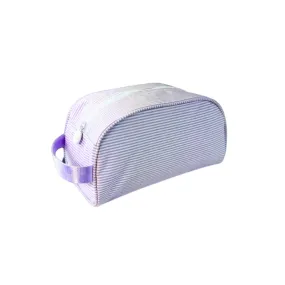 Personalized Glossed Stripe Lilac Traveler Pouch
