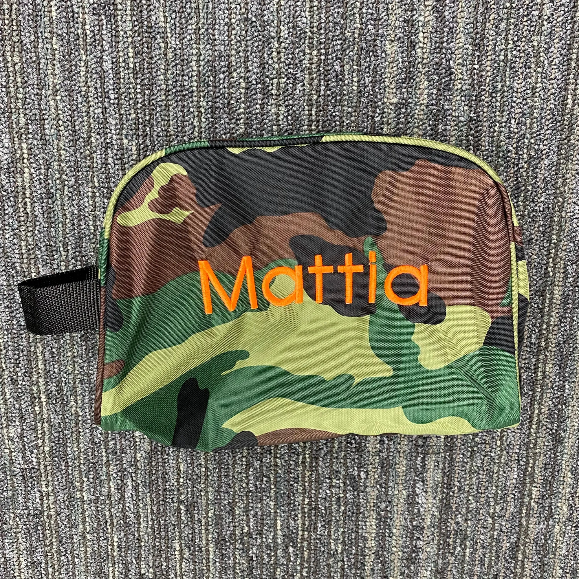 Personalized Nylon Camo Traveler Pouch