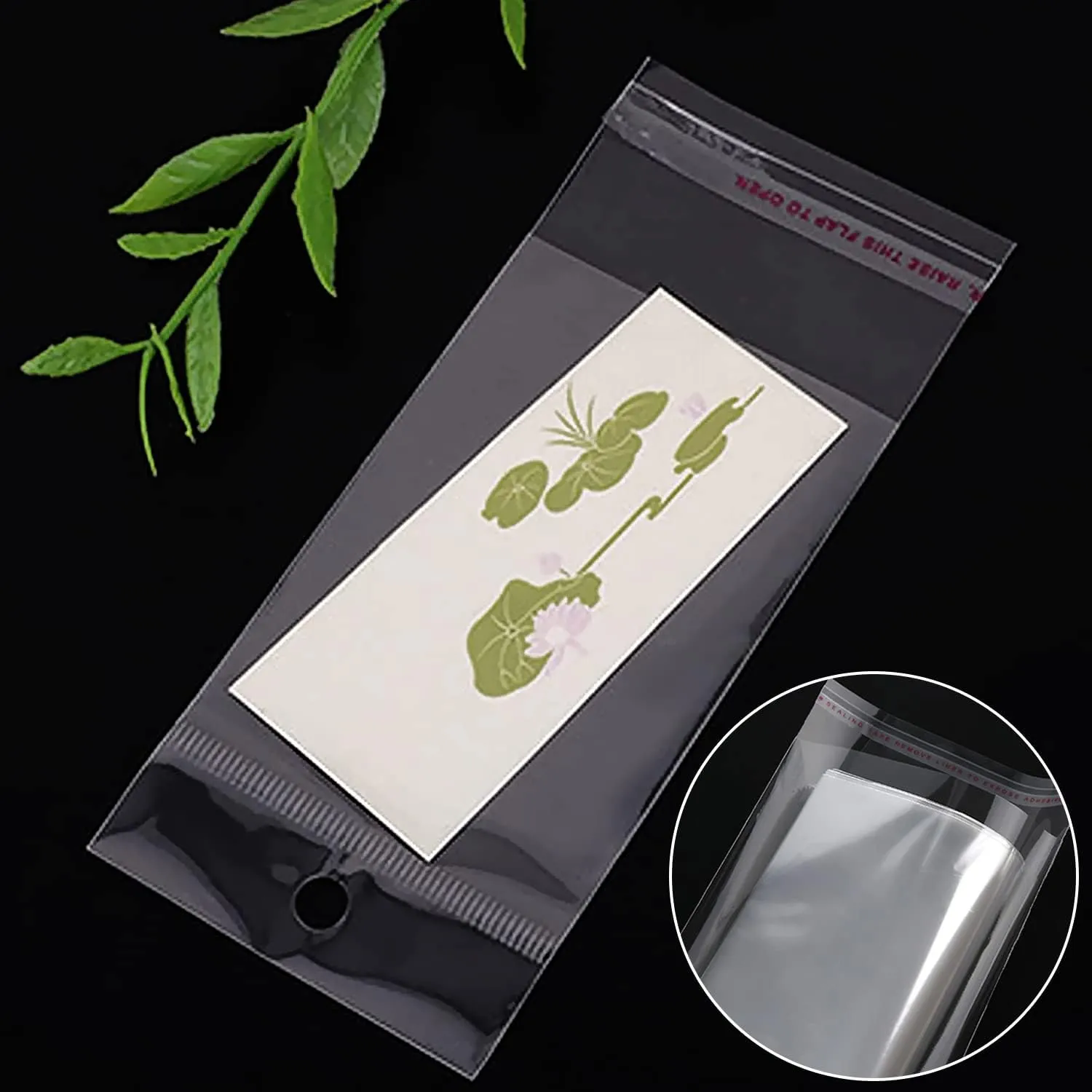 Polyprop Cellophane Selfseal Bags 23x35cm Punch Hanging Hole 100pack