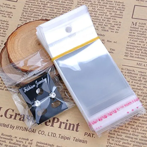 Polyprop Cellophane Selfseal Bags 23x35cm Punch Hanging Hole 100pack
