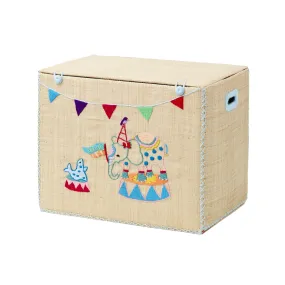 Rice DK Elepahnt and Sea Lion Medium Foldable Basket in Circus Design