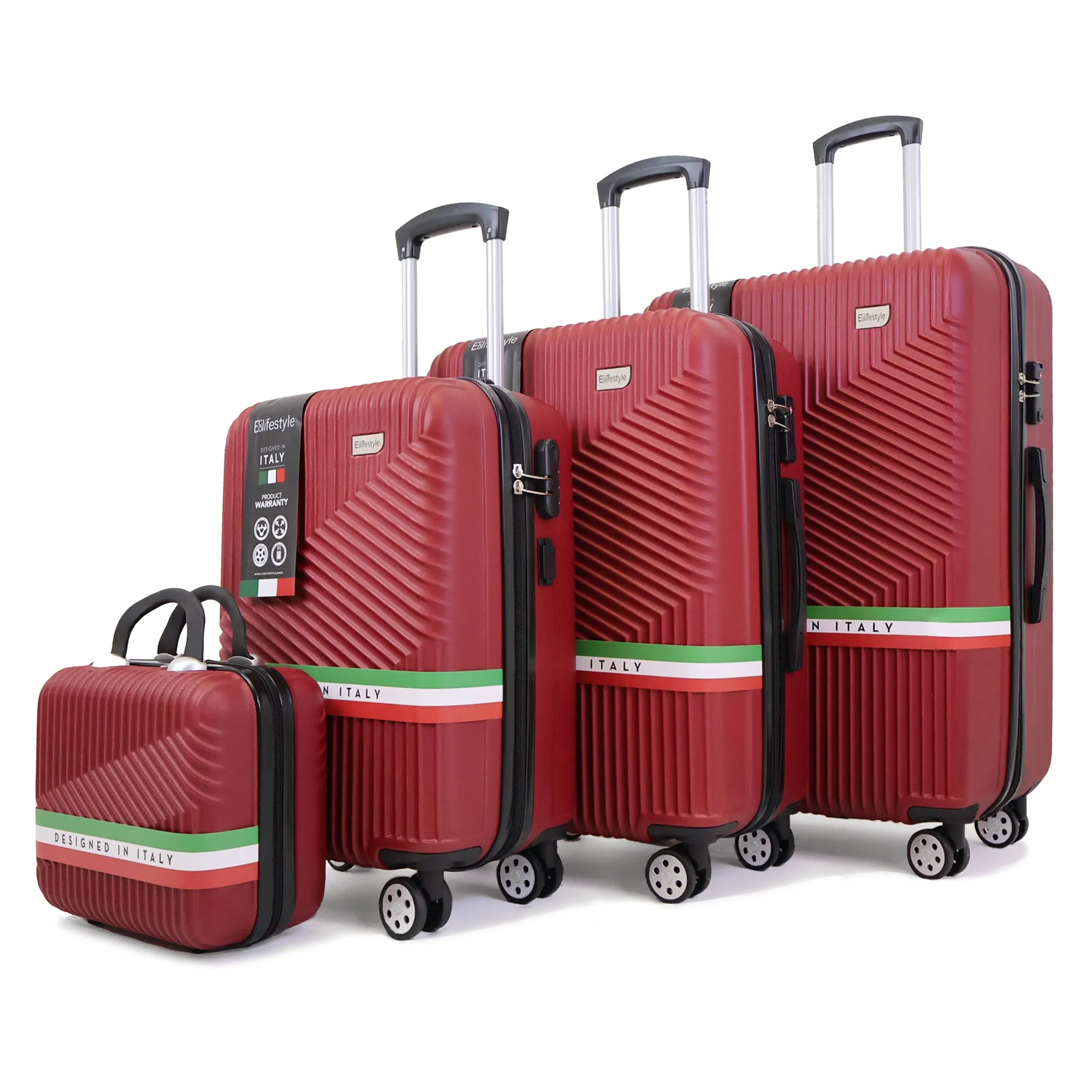Roma Hardshell Luggage Set with Spinner Wheels & TSA Lock