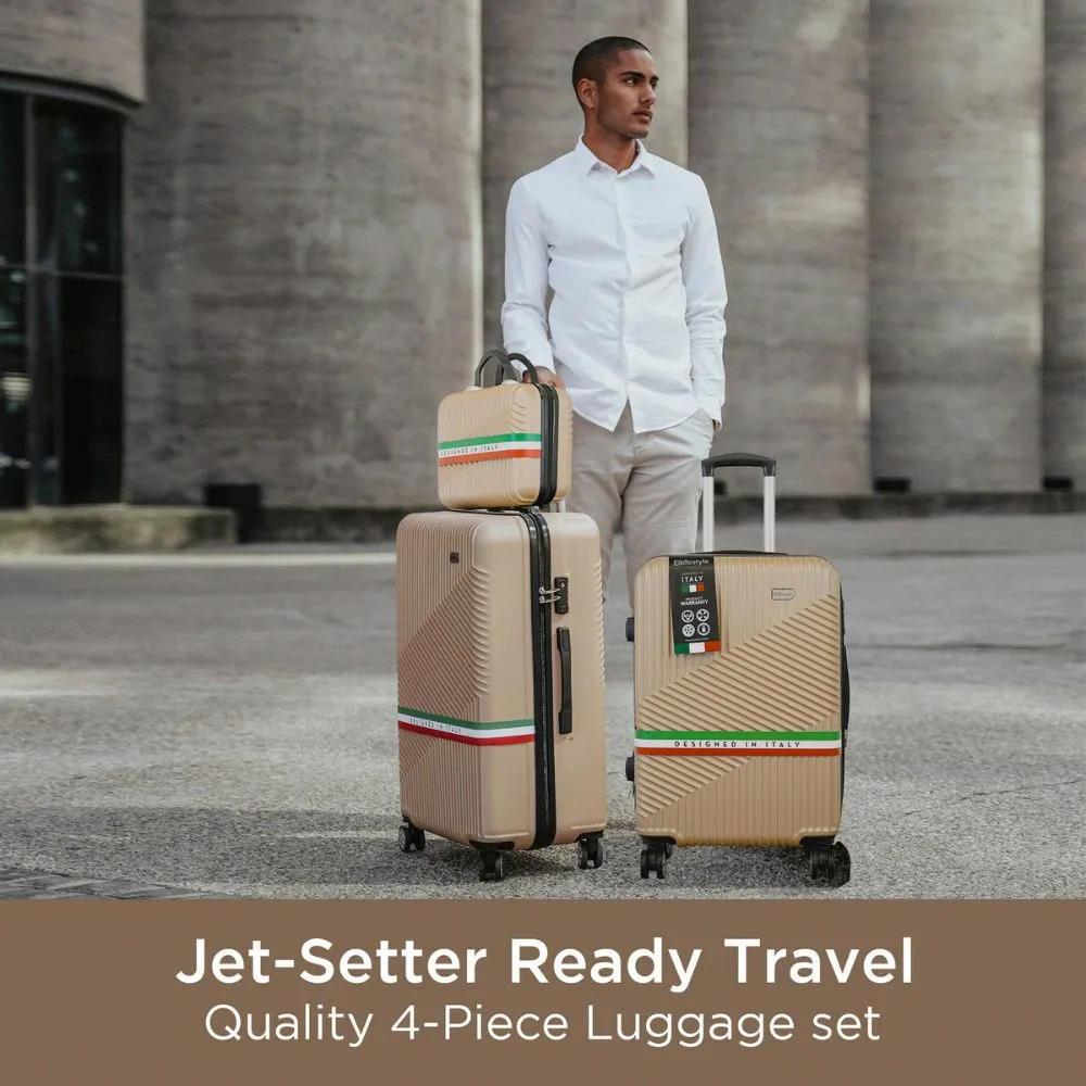 Roma Hardshell Luggage Set with Spinner Wheels & TSA Lock