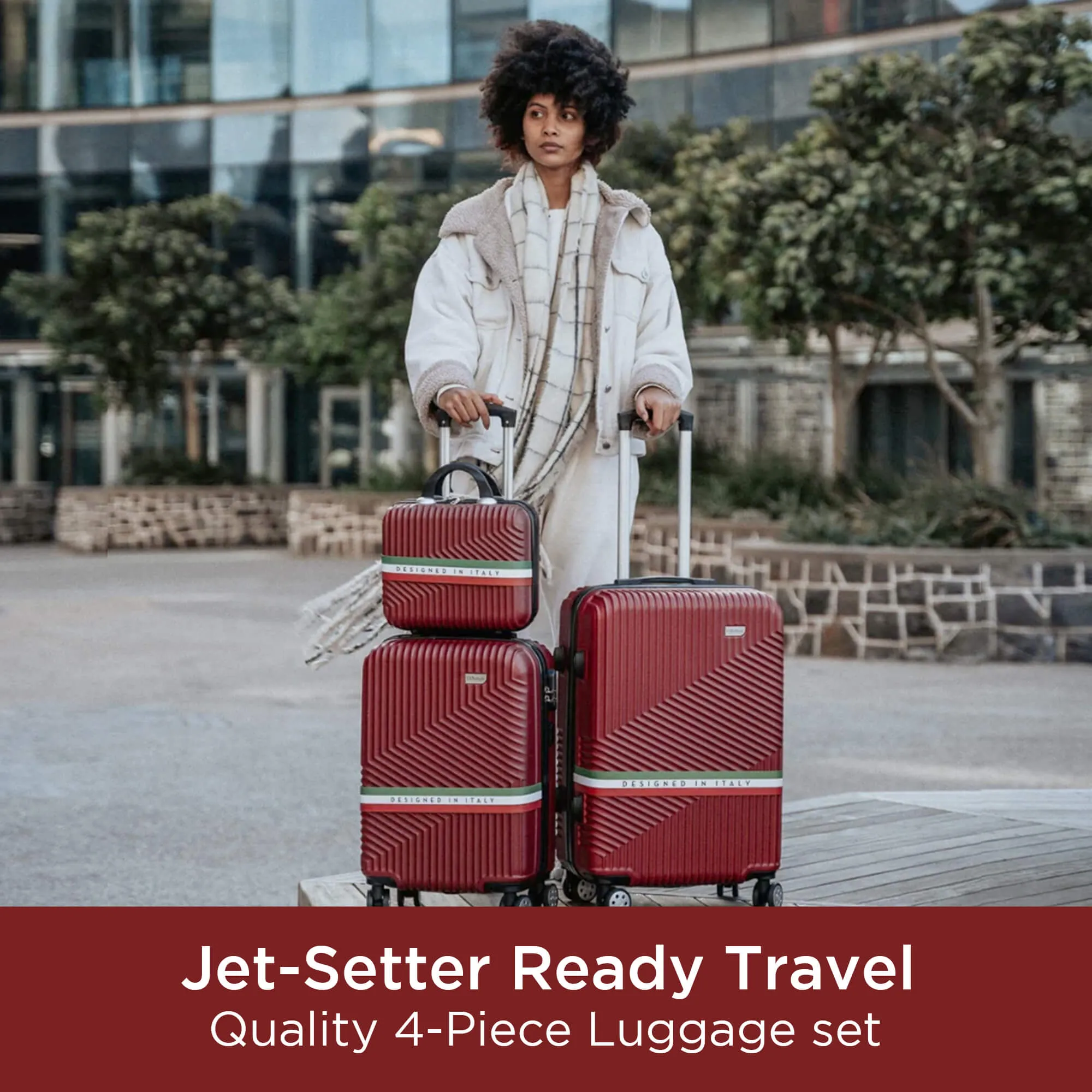 Roma Hardshell Luggage Set with Spinner Wheels & TSA Lock