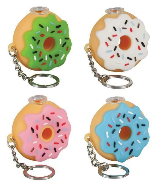 Silicone Donut One Hitter Keychain