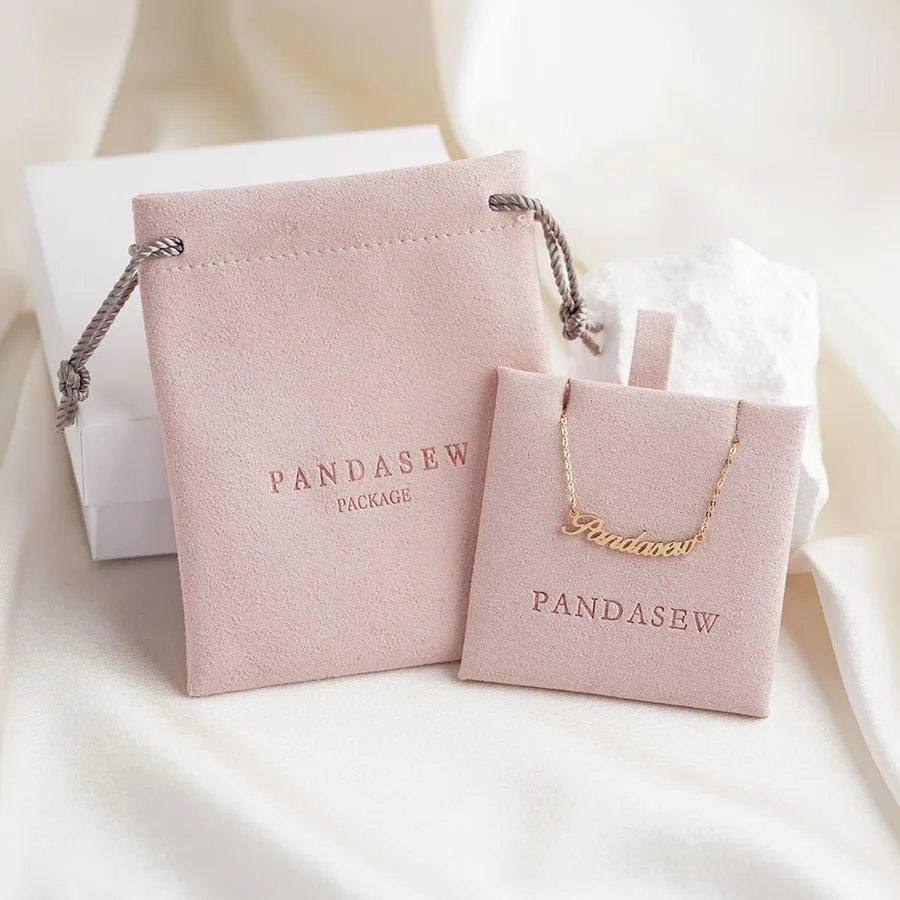 Squra pouch with insert card diverse types personalized package jewelry bag with logo custom 50stes MCR-132
