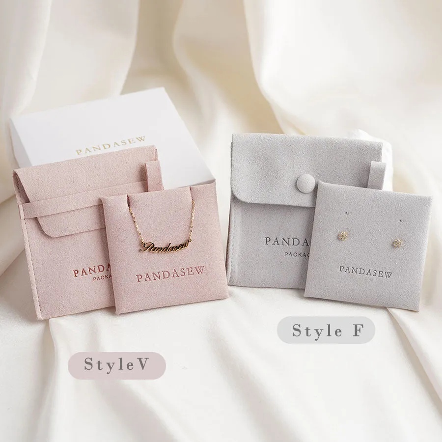 Squra pouch with insert card diverse types personalized package jewelry bag with logo custom 50stes MCR-132