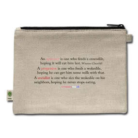 STOP FEEDING  THE WOKEDILE! - Two-Sided Printing on Carry All Pouch