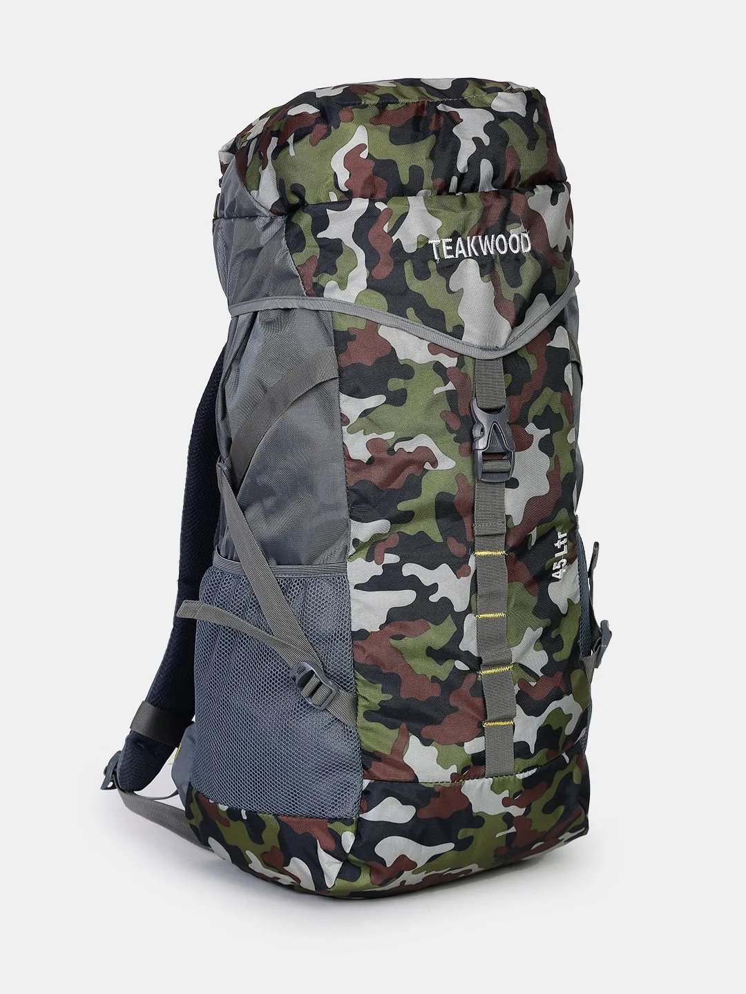 Teakwood Green Camouflage Printed Rucksack