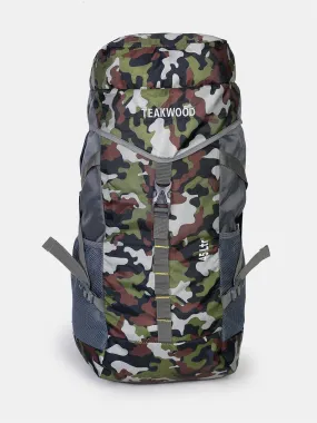 Teakwood Green Camouflage Printed Rucksack