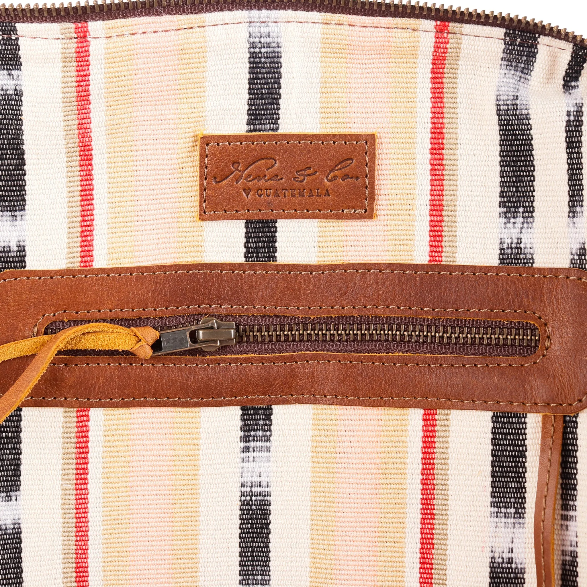 THE MEDIUM PERFECT BAG - OOAK HUIPIL - CAFE - NO. 12728