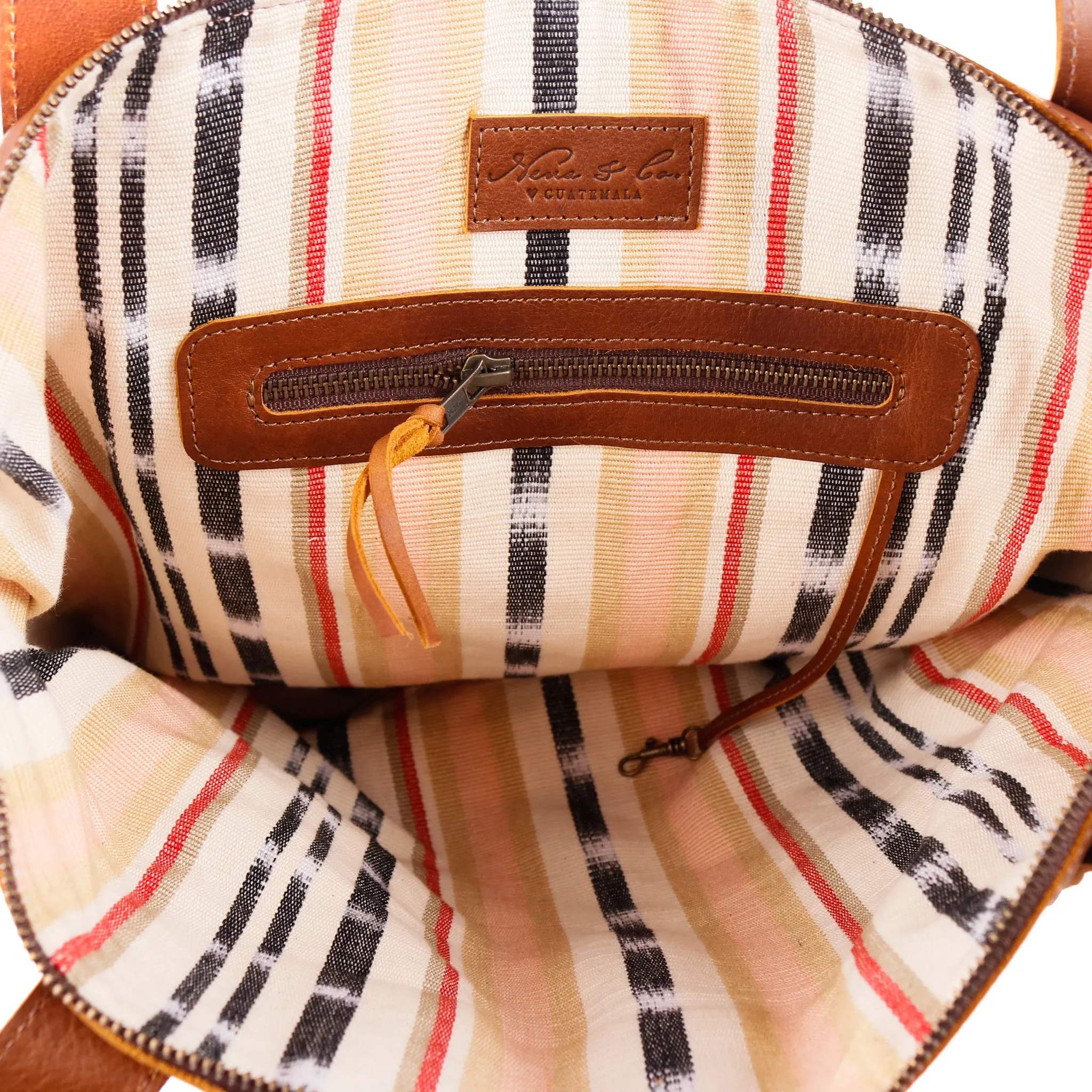 THE MEDIUM PERFECT BAG - OOAK HUIPIL - CAFE - NO. 12728