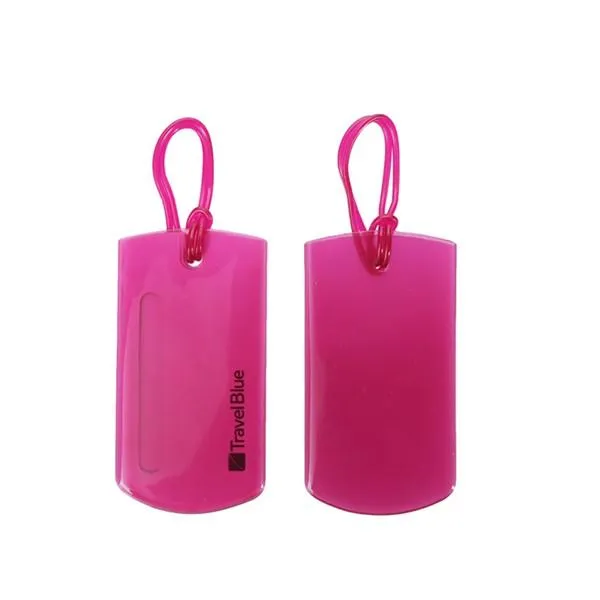 Travel Blue Jelly Id Tag - Red/Green/Blue