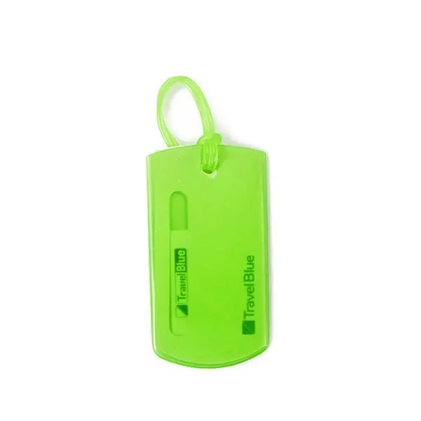 Travel Blue Jelly Id Tag - Red/Green/Blue