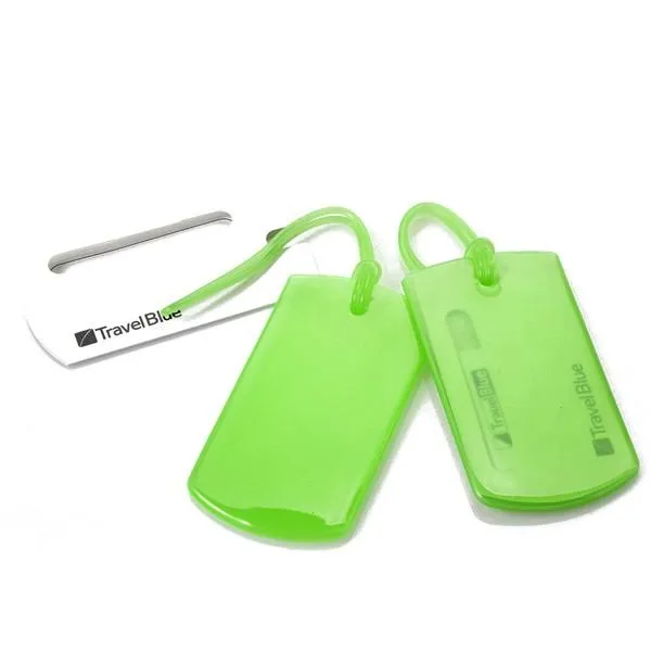 Travel Blue Jelly Id Tag - Red/Green/Blue