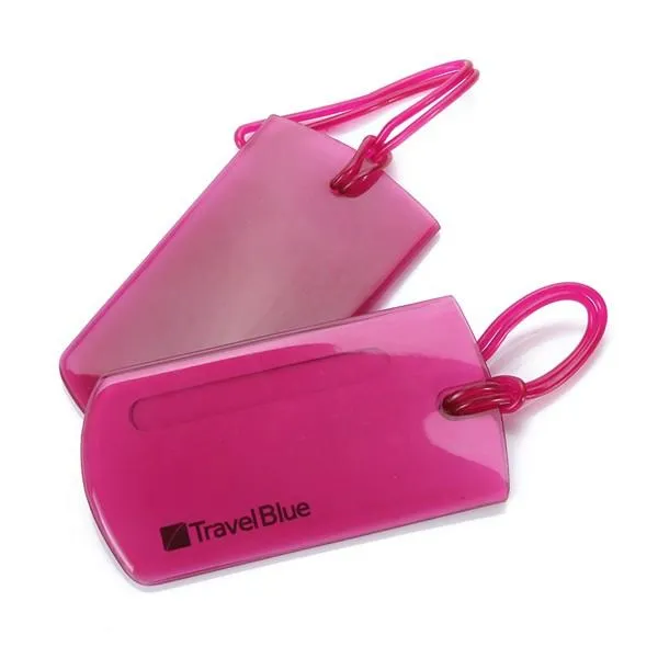Travel Blue Jelly Id Tag - Red/Green/Blue