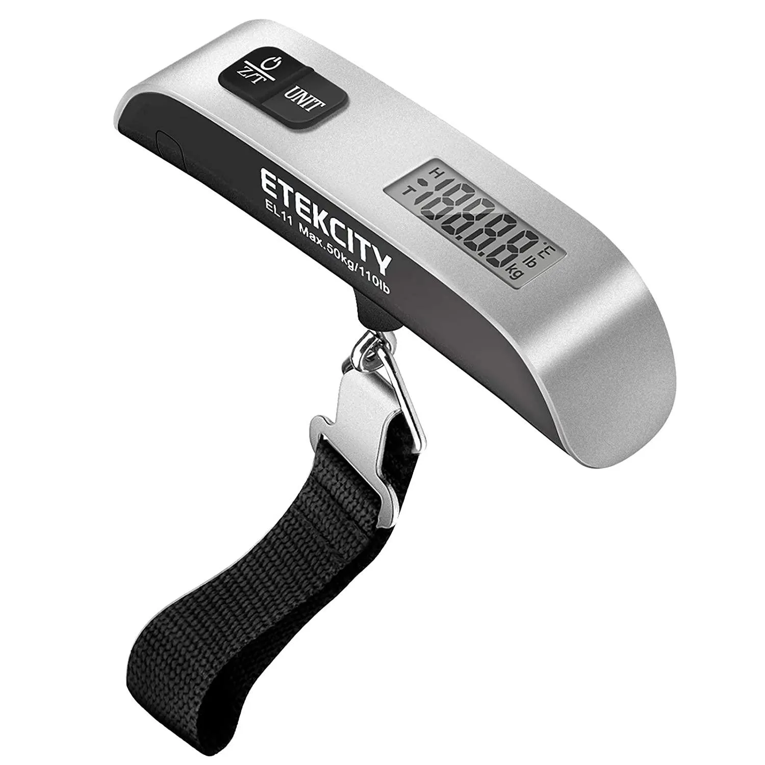 Travel with Confidence: Digital Portable Handheld Scale - Weigh Your Suitcase with Ease, Temperature Sensor Included, Up to 110 Pounds Capacity, Battery Included!