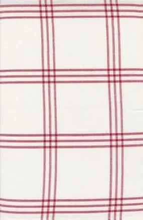 Vintage Look Enamored White Red Toweling