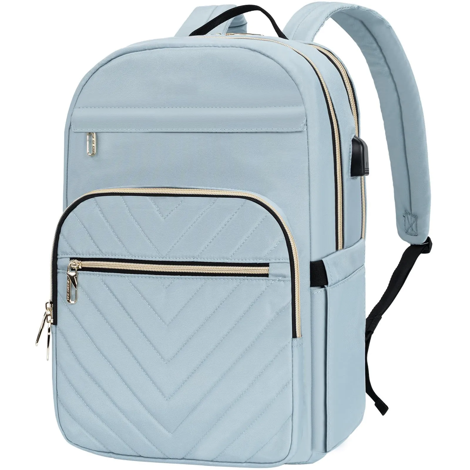 Women's Oxford Cloth USB Charging Business Work School Student Backpack