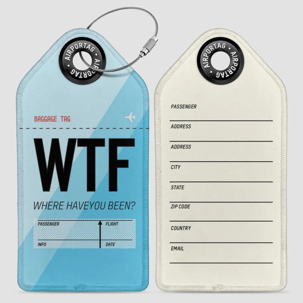 WTF Funny Abbreviation - Luggage Tag